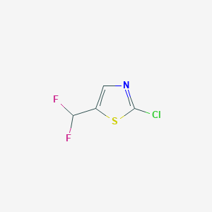 molecular formula C4H2ClF2NS B2434573 2-Chloro-5-(difluoromethyl)-1,3-thiazole CAS No. 1781434-39-6