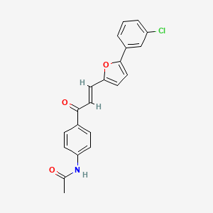 molecular formula C21H16ClNO3 B2434611 N-{4-[(2E)-3-[5-(3-CHLOROPHENYL)FURAN-2-YL]PROP-2-ENOYL]PHENYL}ACETAMIDE CAS No. 627071-22-1