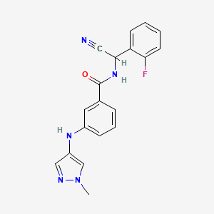 molecular formula C19H16FN5O B2434667 N-[cyano(2-fluorophenyl)methyl]-3-[(1-methyl-1H-pyrazol-4-yl)amino]benzamide CAS No. 1445578-01-7