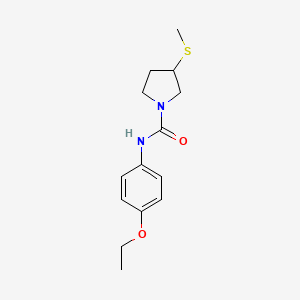 molecular formula C14H20N2O2S B2434686 N-(4-ethoxyphenyl)-3-(methylsulfanyl)pyrrolidine-1-carboxamide CAS No. 2309185-06-4