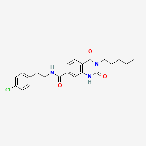 molecular formula C22H24ClN3O3 B2434752 N-(4-chlorophenethyl)-2,4-dioxo-3-pentyl-1,2,3,4-tetrahydroquinazoline-7-carboxamide CAS No. 892263-82-0