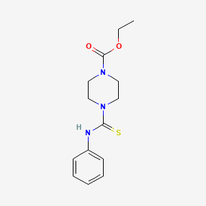 molecular formula C14H19N3O2S B2434783 Ethyl 4-(phenylcarbamothioyl)piperazine-1-carboxylate CAS No. 332033-11-1