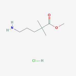 molecular formula C8H18ClNO2 B2434856 Methyl 5-amino-2,2-dimethylpentanoate hydrochloride CAS No. 1567941-18-7