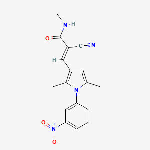 (E)-2-cyano-3-[2,5-dimethyl-1-(3-nitrophenyl)pyrrol-3-yl]-N-methylprop-2-enamide