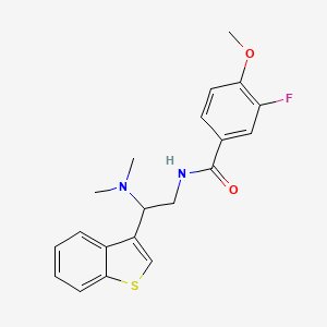N-(2-(benzo[b]thiophen-3-yl)-2-(dimethylamino)ethyl)-3-fluoro-4-methoxybenzamide