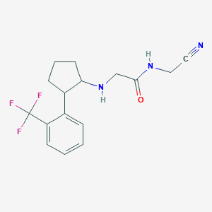 N-(Cyanomethyl)-2-[[2-[2-(trifluoromethyl)phenyl]cyclopentyl]amino]acetamide