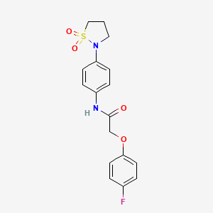 N-(4-(1,1-dioxidoisothiazolidin-2-yl)phenyl)-2-(4-fluorophenoxy)acetamide