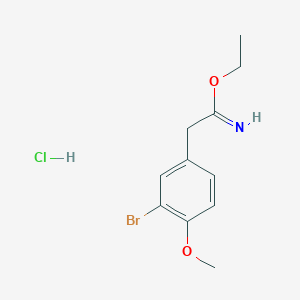 molecular formula C11H15BrClNO2 B2434888 Ethyl 2-(3-bromo-4-methoxyphenyl)ethanimidate;hydrochloride CAS No. 37946-43-3