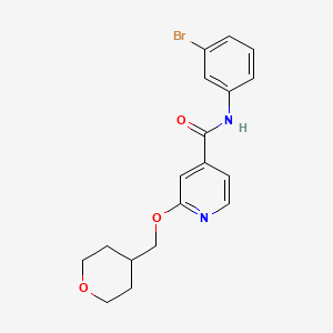 N-(3-bromophenyl)-2-((tetrahydro-2H-pyran-4-yl)methoxy)isonicotinamide