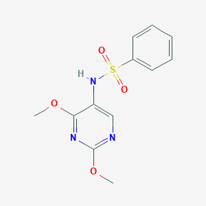 molecular formula C12H13N3O4S B2434935 N-(2,4-dimethoxypyrimidin-5-yl)benzenesulfonamide CAS No. 2192745-84-7