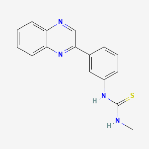 molecular formula C16H14N4S B2434977 N-methyl-N'-[3-(2-quinoxalinyl)phenyl]thiourea CAS No. 866131-46-6