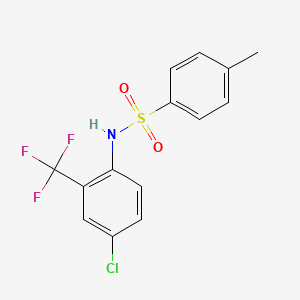 molecular formula C14H11ClF3NO2S B2434986 N-[4-Chloro-2-(trifluoromethyl)phenyl]-4-methyl-Benzenesulfonamide CAS No. 419561-38-9