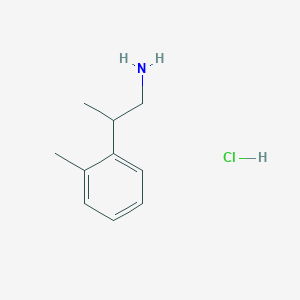 molecular formula C10H16ClN B2434992 2-(o-Tolyl)propan-1-amine hydrochloride CAS No. 1644120-29-5