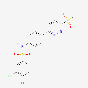 3,4-dichloro-N-(4-(6-(ethylsulfonyl)pyridazin-3-yl)phenyl)benzenesulfonamide