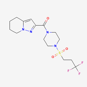 (4,5,6,7-Tetrahydropyrazolo[1,5-a]pyridin-2-yl)(4-((3,3,3-trifluoropropyl)sulfonyl)piperazin-1-yl)methanone