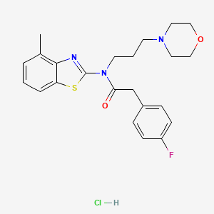 2-(4-fluorophenyl)-N-(4-methylbenzo[d]thiazol-2-yl)-N-(3-morpholinopropyl)acetamide hydrochloride