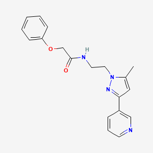 molecular formula C19H20N4O2 B2435021 N-(2-(5-methyl-3-(pyridin-3-yl)-1H-pyrazol-1-yl)ethyl)-2-phenoxyacetamide CAS No. 2034289-63-7