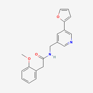 molecular formula C19H18N2O3 B2435027 N-((5-(furan-2-yl)pyridin-3-yl)methyl)-2-(2-methoxyphenyl)acetamide CAS No. 2034519-31-6