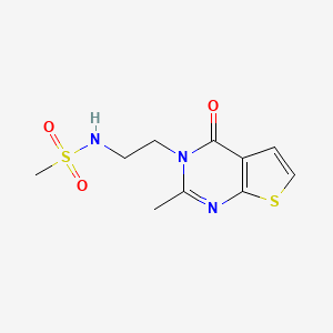 molecular formula C10H13N3O3S2 B2435028 N-(2-(2-methyl-4-oxothieno[2,3-d]pyrimidin-3(4H)-yl)ethyl)methanesulfonamide CAS No. 1903636-97-4