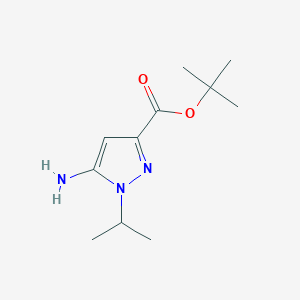 molecular formula C11H19N3O2 B2435051 Tert-butyl 5-amino-1-propan-2-ylpyrazole-3-carboxylate CAS No. 2248325-95-1