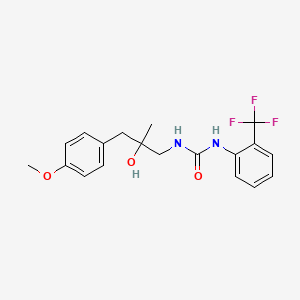 molecular formula C19H21F3N2O3 B2435149 1-[2-Hydroxy-3-(4-methoxyphenyl)-2-methylpropyl]-3-[2-(trifluoromethyl)phenyl]urea CAS No. 1396846-11-9