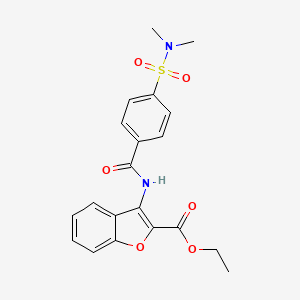 molecular formula C20H20N2O6S B2435178 ethyl 3-[4-(dimethylsulfamoyl)benzamido]-1-benzofuran-2-carboxylate CAS No. 477501-32-9