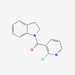 molecular formula C14H11ClN2O B2435193 (2-Chloropyridin-3-yl)(indolin-1-yl)methanone CAS No. 557781-56-3