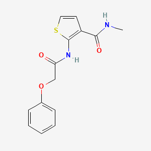 molecular formula C14H14N2O3S B2435209 N-methyl-2-(2-phenoxyacetamido)thiophene-3-carboxamide CAS No. 864974-78-7