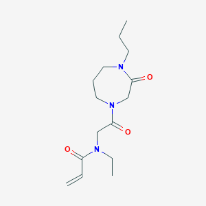 B2435211 N-Ethyl-N-[2-oxo-2-(3-oxo-4-propyl-1,4-diazepan-1-yl)ethyl]prop-2-enamide CAS No. 2361882-61-1