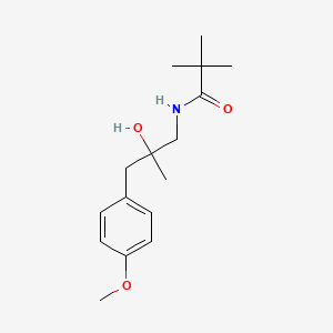 molecular formula C16H25NO3 B2435229 N-[2-hydroxy-3-(4-methoxyphenyl)-2-methylpropyl]-2,2-dimethylpropanamide CAS No. 1396873-44-1