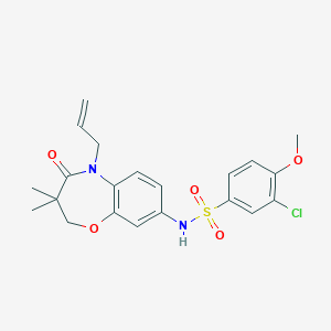 N-(5-allyl-3,3-dimethyl-4-oxo-2,3,4,5-tetrahydrobenzo[b][1,4]oxazepin-8-yl)-3-chloro-4-methoxybenzenesulfonamide