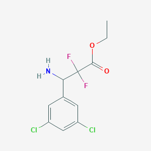 B2435303 Ethyl 3-amino-3-(3,5-dichlorophenyl)-2,2-difluoropropanoate CAS No. 2248281-41-4