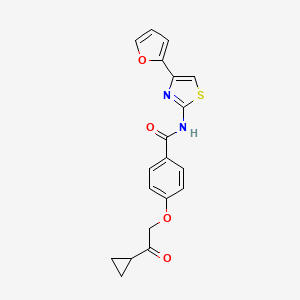 4-(2-cyclopropyl-2-oxoethoxy)-N-(4-(furan-2-yl)thiazol-2-yl)benzamide