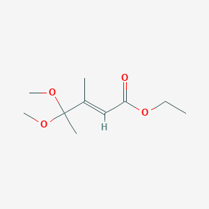 molecular formula C10H18O4 B2435362 Ethyl (2E)-4,4-dimethoxy-3-methylpent-2-enoate CAS No. 98315-32-3