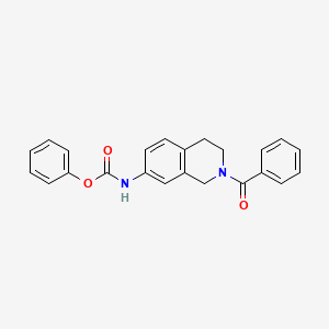 molecular formula C23H20N2O3 B2435385 Phenyl (2-benzoyl-1,2,3,4-tetrahydroisoquinolin-7-yl)carbamate CAS No. 955716-74-2