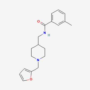 B2435395 N-((1-(furan-2-ylmethyl)piperidin-4-yl)methyl)-3-methylbenzamide CAS No. 953997-86-9