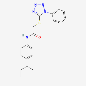 molecular formula C19H21N5OS B2435399 N-[4-(butan-2-yl)phenyl]-2-[(1-phenyl-1H-1,2,3,4-tetrazol-5-yl)sulfanyl]acetamide CAS No. 329079-06-3