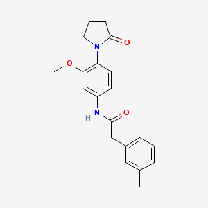 molecular formula C20H22N2O3 B2435472 N-[3-methoxy-4-(2-oxopyrrolidin-1-yl)phenyl]-2-(3-methylphenyl)acetamide CAS No. 941993-12-0