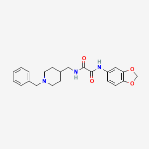 molecular formula C22H25N3O4 B2435476 N1-(benzo[d][1,3]dioxol-5-yl)-N2-((1-benzylpiperidin-4-yl)methyl)oxalamide CAS No. 953249-14-4
