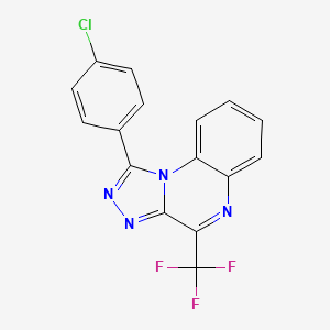 molecular formula C16H8ClF3N4 B2435493 1-(4-Chlorophenyl)-4-(trifluoromethyl)-[1,2,4]triazolo[4,3-a]quinoxaline 