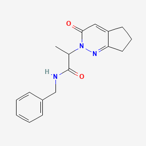 molecular formula C17H19N3O2 B2435506 N-benzyl-2-(3-oxo-3,5,6,7-tetrahydro-2H-cyclopenta[c]pyridazin-2-yl)propanamide CAS No. 2034614-89-4