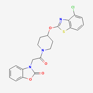 3-(2-(4-((4-chlorobenzo[d]thiazol-2-yl)oxy)piperidin-1-yl)-2-oxoethyl)benzo[d]oxazol-2(3H)-one