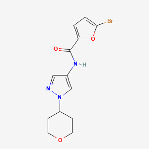 5-bromo-N-(1-(tetrahydro-2H-pyran-4-yl)-1H-pyrazol-4-yl)furan-2-carboxamide