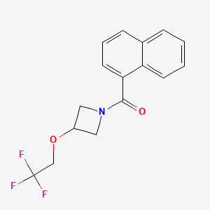 molecular formula C16H14F3NO2 B2435542 Naphthalen-1-yl(3-(2,2,2-trifluoroethoxy)azetidin-1-yl)methanone CAS No. 2034338-99-1
