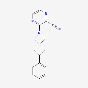 B2435567 3-(6-Phenyl-2-azaspiro[3.3]heptan-2-yl)pyrazine-2-carbonitrile CAS No. 2379986-65-7