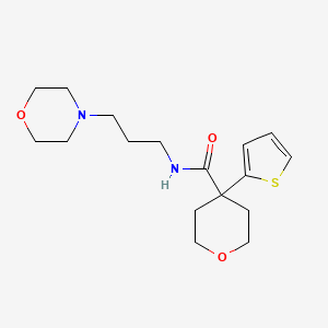 molecular formula C17H26N2O3S B2435613 N-(3-morpholinopropyl)-4-(thiophen-2-yl)tetrahydro-2H-pyran-4-carboxamide CAS No. 877650-12-9