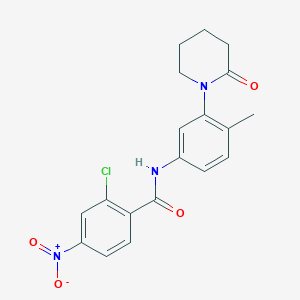 molecular formula C19H18ClN3O4 B2435643 2-chloro-N-[4-methyl-3-(2-oxopiperidin-1-yl)phenyl]-4-nitrobenzamide CAS No. 941873-25-2