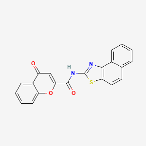molecular formula C21H12N2O3S B2435644 N-{naphtho[1,2-d][1,3]thiazol-2-yl}-4-oxo-4H-chromene-2-carboxamide CAS No. 361478-70-8