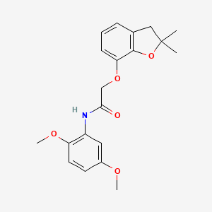 molecular formula C20H23NO5 B2435666 N-(2,5-dimethoxyphenyl)-2-[(2,2-dimethyl-2,3-dihydro-1-benzofuran-7-yl)oxy]acetamide CAS No. 938960-98-6