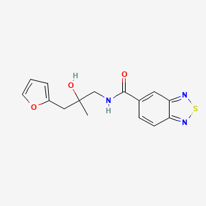 molecular formula C15H15N3O3S B2435735 N-[3-(furan-2-yl)-2-hydroxy-2-methylpropyl]-2,1,3-benzothiadiazole-5-carboxamide CAS No. 1798539-92-0